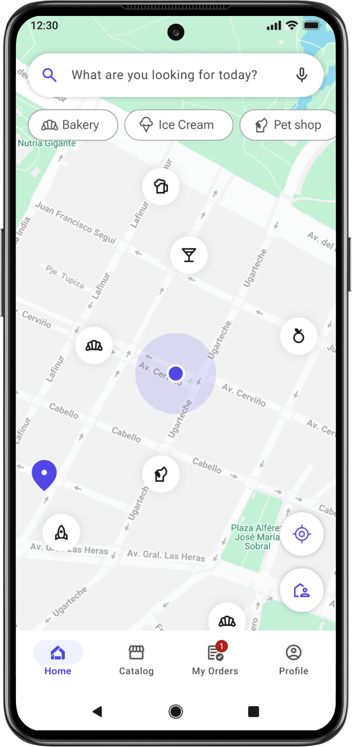 Preview of a UX/UI mobile app project